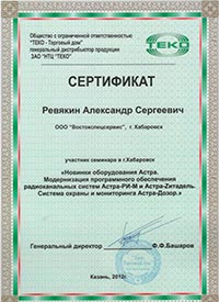Сертификат ТЭКО 2